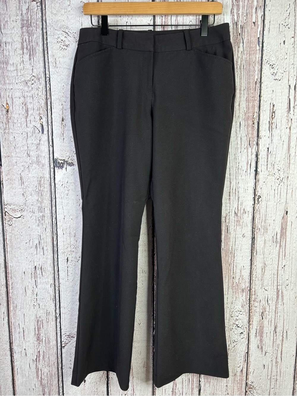 Worthington Petite Modern Fit Black Slacks Pants Size 8P Bootcut Mid-Rise Office